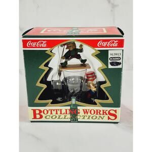 Coca Cola Ornament Fountain Glass Follies 1995 Christmas Holidays New w/ Box Vtg